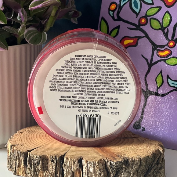 NWT Limited Addition Trader Joes Shimmering Candy Cane Body Butter - Picture 2 of 3